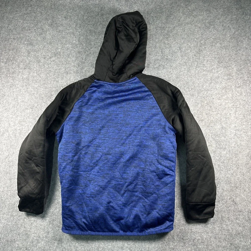 The Children's Place Place Sport Hoodie L 10/12 Blue Black Sherpa Lined Full Zip